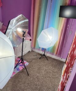 LimoStudio, 700W Output Lighting Series, LMS103, Soft Continuous Lighting Kit for White and Black Umbrella Reflector with Accessory and Carry Bag 38 71pmB7QUylL