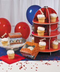Fun Express Fire Hydrant Cupcake/Dessert Holder (3 Tiers) | Fire Truck | Fireman | Fire Fighter | Themed Birthday Party Supplies & Decor | Fire Department Event 27 71pmZIezgTL