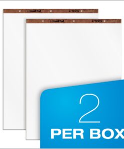 TOPS Easel Pad, 3-hole punched, white, 15 lb, plain white, 50 SH/PD, 2 per Carton (7903) 2-Count 9 71pmmBSehL