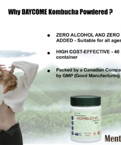 Mixed Berry Kombucha Drink Powder- 40 Servings Instant Sparkling Fermented Kombucha Drink, No Alcohol, No Sucrose added, Gluten Free, No GMO 9 71pnmM6N8JL