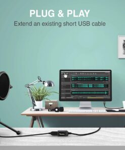 BlueRigger USB Extension Cable (32FT/10M, Long Active USB2.0 Extender, Male to Female Repeater, Data Transfer Cord)- for Game Consoles, Printer, Camera, Keyboard, Hard Drives USB 2.0 32FT 18 71ppDzwlroS