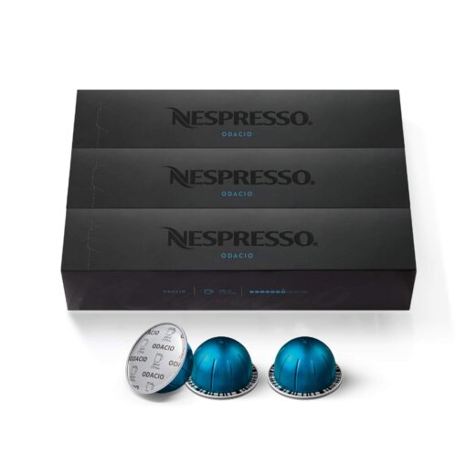 Nespresso Capsules VertuoLine, Odacio, Dark Roast Coffee, 30 Count Coffee Pods, Brews 7.77 Ounce (VERTUOLINE ONLY) 10 Count (Pack of 3)