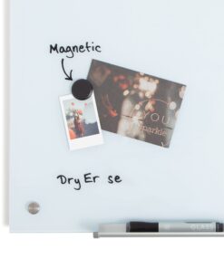 U Brands Magnetic Glass Dry Erase Board with Silver Grommets, Office Supplies, 17 x 23 Inches, Includes Dry Erase Marker Dry Erase Board+Markers+Magnet 17" x 23" 7 71ppq0DPmgL
