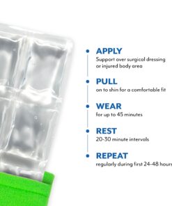 Brownmed - Polar Ice Foot/Ankle Wrap - Compression Foot & Ankle Ice Pack Wrap - Reusable Ankle & Foot Ice Wrap - Flexible Ice Packs for Injuries - Black 13 71pq14wEkL