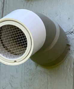 Raven R1509 3 inch PVC Termination Vent with Stainless Steel Screen and Drain Slot, White 38 71pq4BH4XgL