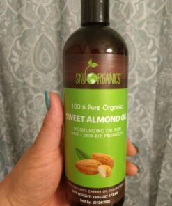 Sky Organics Organic Sweet Almond Oil for Body 100% Pure & Cold-Pressed USDA Certified Organic to Moisturize, Soften & Nourish, 16 fl. Oz 16 Fluid Ounces 35 71psuWKhvkL