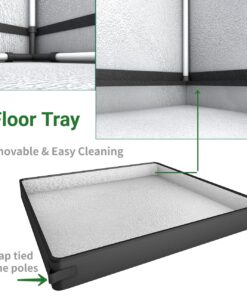 Zazzy Grow Tent, 96“X48 X78 Plant Growing Tents 600D Mylar Hydroponic Indoor Grow Tent with Window, Kit Bag & Floor Tray 96"X48"X78" 32 71ptd75huL