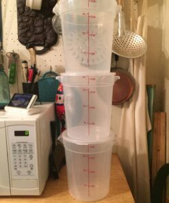 Cambro 4-Quart Round Food-Storage Container with Lid, Set of 3 4 Quart 13 71pu02ACgmL