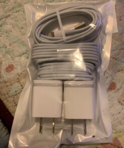 LUOATIP iPhone Charger Cable 3ft 6ft 10ft with Wall Plug, 5-Pack Long Charging Cord + Dual Port USB Block Cube Adapter Replacement for iPhone 11 XS/XS Max/XR/X 8/7/6/6S Plus SE/5S/5C, Pad, Pod 20 71puEVUfI8L