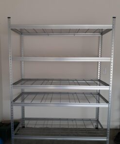 Amazon Basics Heavy Duty Storage Shelving Unit, Double Post, 5 Shelf, High-Grade Aluminum, Silver, 60 x 24 x 78 Inch 37 71puTGHhG3L