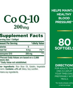 Nature's Bounty CoQ10, Supports Heart Health, Dietary Supplement, 200mg, 80 Rapid Release Softgels 80 Count (Pack of 1) 8 71pv0Ig8sXL