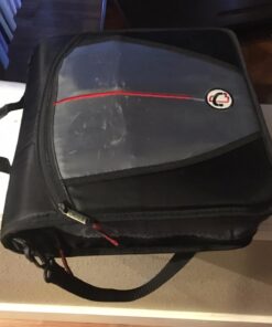 Case-it The Mighty Zip Tab Zipper Binder - 3 Inch O-Rings - 5 Color Tab Expanding File Folder - Multiple Pockets - 600 Sheet Capacity - Comes with Shoulder Strap - Black D-146 Single 42 71pvSNzhL