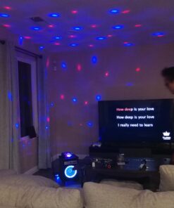 Ankuka Karaoke Machine, Portable Bluetooth Speaker with Disco Lights,Subwoofer PA System with 2 Wireless Microphones for Christmas,Birthday Party 49 71pvo9oejLL