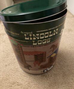 Lincoln Logs Centennial Edition Tin Amazon Exclusive-150+ Pieces-Real Wood-Ages 3+-Best Retro Building Gift Set for Boys/Girls-Creative Construction Engineering-Top Blocks Kit-Preschool Education Toy 46 71pwBKbQDL