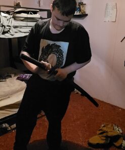 Handmade Japanese Samurai Katana Sword 41 inch 1095 High Carbon Steel/Damascus Folded Steel Full Tang Katana for Man Gift Cosplay Decoration Self Defense Damascus steel bloody red blade 27 71pxJNYyZ8L