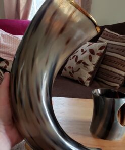 AleHorn Viking Horn Mug with Stand | Viking Drinking Horn Mug, Viking Cup | Handcrafted Tankard Mug, Viking Beer Mug | Viking Drinking Cup | Viking Mugs | Horn Cup - Viking Mug | Polished 20 oz XL - 20oz 49 71pxPnrbDiL