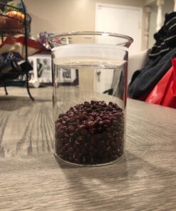 ZENS Airtight Glass Jar Container,15 Fluid Ounce Clear Glass Canister with Lid, Food Storage Jars for Kitchen Spice or Loose Tea,450ml 02-15oz*1 54 71pxwSoisBL