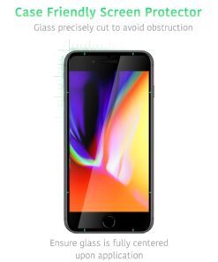 TalkWorks iPhone 8 Plus Screen Protector (Also Fits iPhone 7 Plus, 6S+, 6+) 3 Pack Tempered Glass Film Durable 0.33mm 9H Hardness, Case Compatible, Smudge, Scratch, Crack, Shatter Proof, HD Touch 12 71pytLNvpkL