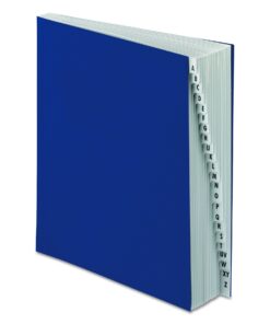 Pendaflex DDF3OX Expanding Desk File, A-Z, Letter Size, Acrylic-Coated Pressboard, Dark Blue