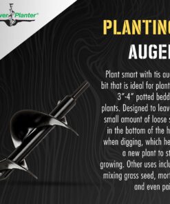 Power Planter Bulb & Bedding Black Auger Bit (3"x7") with 3/8" Non-Slip Hex Drive for Bulb Planting and Gardening Equipment for Grass and The Lawn, Mixing Paint, Earth Auger for Home Projects 17 71q 3W0iphL