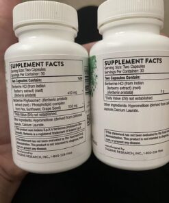 Thorne Berberine - Dual Action Formula with Phytosome Plus Botanical Extract - Support Heart Health, Immune System, Healthy GI, Cholesterol - Gluten-Free, Dairy-Free - 60 Capsules - 30 Servings 14 71q 547uVZL