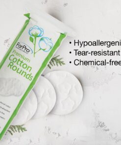 ForPro Premium Cotton Rounds, 100% Cotton, Non-Tearing, Lint-Free, for Cosmetic, Nail, and Personal Use, 2.25”, 600-Count (Pack of 6-100 Cotton Rounds) 13 71q DKmpxL