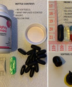 Zahler Mighty Mini Prenatal Vitamin with DHA & Folate - Certified Kosher - All Natural Prenatal Vitamins - Multivitamin for Pregnant Women - 19 Prenatal Vitamins Including Folic Acid (90 Softgels) 38 71q Pmri4aL