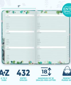 Alternative view of Boxclever Press Small Address Book with Over 400 Spaces! Hardcover Address Book with Alphabetical Tabs, Pocket & Change of Address Labels. Stunning Address Books - 8 x 5'' Small Parrot