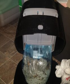 Litter Genie Plus Pail (Black) | Cat Litter Waste Disposal System for Odor Control | Includes 1 Square Refill Bag 60 71q aBqK4rL