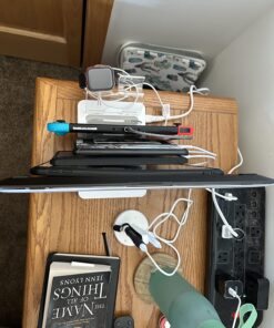 SooPii Premium 6-Port USB Charging Station Organizer for Multiple Devices, 6 Short Charging Cables and One Upgraded i-Watch Charger Holder Included, for Phones, Tablets, and Other Electronics, White 37 71q n6azREL