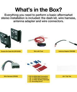 Scosche Double DIN Car Stereo Installation Kit - Install Centric ICCR6BN Compatible with Select Chrysler/Dodge/Jeep 2007-14 - Double DIN Dash Kit Aftermarket Stereo Installation - Black Complete Installation Kit 30 71q nsOJRVL