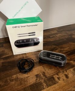 CHEF iQ Smart Wireless Meat Thermometer with 2 Ultra-Thin Probes, Unlimited Range Bluetooth Meat Thermometer, Digital Food Thermometer for Remote Monitoring of BBQ Grill, Oven Hub + 2 Probes (2023) 81 71q oPPF7iL