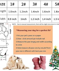 Alternative view of URBEST Dog Shoes with Hook Loop Closure Booties Pet Dog Chihuahua Shoes Boots, 4Pcs (5#, Brown) 5#