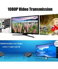 Alternative view of AGPtek LKV372A 60m/190ft 1080P HD HDMI Network Extender Over Single Cat6/6a/7 Ethernet Cable with IR Remote Control