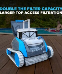 Dolphin Escape Robotic Pool Cleaner (2023 Model) — Massive Top-Loading Filter, Dual Motors, HyperBrush, HyperGrip Tracks, Smart Navigation — For Above Ground & In-Ground Pools up to 33ft 31 71q2JlVad8L
