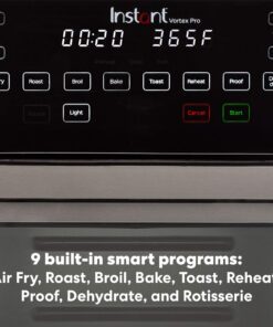 Instant Pot Vortex Pro Air Fryer, 10 Quart, 9-in-1 Rotisserie and Convection Oven, From the Makers of Instant Pot with EvenCrisp Technology, App With Over 100 Recipes, 1500W, Stainless Steel 10QT 36 71q2pHBfCiL