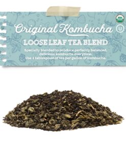 Fermentaholics USDA Certified Organic Kombucha Tea Blend 4 oz | Makes 11 Gallons | Kosher Certified | Organic Black and Green Tea Blend | Loose Leaf 4 Fl Oz (Pack of 1) 15 71q2z88IN8L