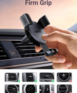 UGREEN Car Vent Phone Mount Air Vent Clip Cell Phone Holder Gravity Auto Lock Compatible with iPhone 15 14 Pro Max 14 Plus, iPhone 13 12 11 Pro Max XR XS 8 7 Plus, Samsung Galaxy S22 Smartphone Black 17 71q2zEjkJvL