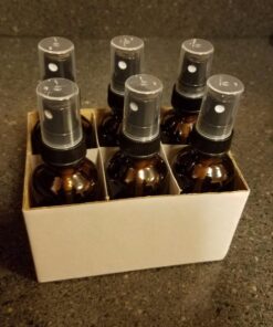 Vivaplex, 6, Amber, 2 oz Glass Bottles, with Black Fine Mist Sprayers 29 71q32EodXjL