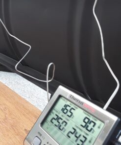 ThermoPro TP-17 Dual Probe Digital Cooking Meat Thermometer Large LCD Backlight Food Grill Thermometer with Timer Mode for Smoker Kitchen Oven BBQ, Silver 2 Probes 34 71q38pDbb9L