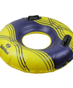 42-Inch Inflatable Yellow and Blue Striped Swimming Pool Ring Inner Tube 5 71q4 y6wRKL