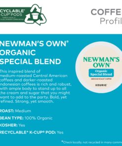 Newman's Own Organics Keurig Single-Serve K-Cup Pods Newman's Special Blend Medium Roast Coffee, 72 Count 12 Count (Pack of 6) 25 71q40pEINAL