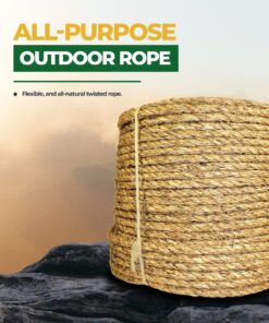 SGT KNOTS Twisted Manila Rope - Natural 3 Strand Fiber Hemp Rope for Indoor and Outdoor Use | Multipurpose Manila Rope for Crafts, DIY Projects, Home Decorating, Climbing | 1/4 in x 10ft 14 71q4IhhjevL