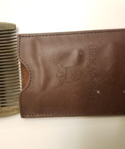 Sandalwood Beard Comb and Case - Pocket Sized Wooden Beard & Mustache Comb with Fine & Coarse Teeth - Perfect for Use with Balms and Oils - Striking Viking (Brown) Brown Case 35 71q4ZVaMsL