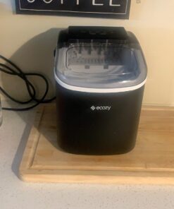 ecozy Portable Countertop Ice Maker - 9 Ice Cubes in 6 Minutes, 26 lbs Daily Output, Self-Cleaning with Ice Bags, Scoop, and Basket for Kitchen, Office, Bar, Party - Black Bullet Ice 1 32 71q6JsQLjnL