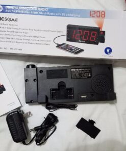 Projection Digital Alarm Clock for Ceiling,Wall,Bedroom - FM Radio,7” Large Number & 5 Dimmers,350°Projector,USB Charger,Sleep Timer,Plug in & Battery Backup,Loud Dual Alarm Clock for Heavy Sleepers White Display Number,red Projection Number 39 71q6gnpYhzL