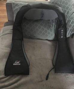 Snailax Cordless Massager - Shiatsu Neck and Shoulder Massager with Heat, Portable, Lumbar, Foot Electric Massage Pillow Black 40 71q6xT8C5JL