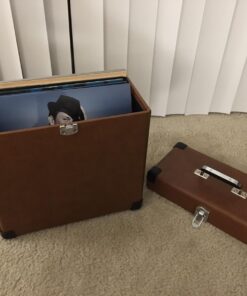 Crosley CR401-TA Record Carrier Case for 30+ Albums, Tan 20 71q7F8BMTPL