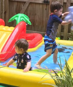 Intex 57454EP 100-inch x 77-inch Inflatable Ocean Children's Play Center Outdoor Backyard Kiddie Pool and Game Set 1 Pack 48 71q7wKz1rL