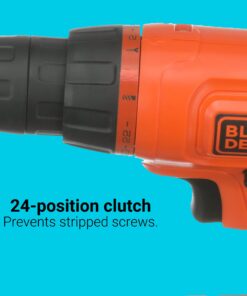 BLACK+DECKER 20V MAX* POWERCONNECT Cordless Drill Kit + 100 pc. Kit (BDC120VA100), Orange Drill Project Kit 23 71q8Uulq1GL